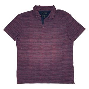 Banana Republic Standard Fit Pink and Purple Half Button Polo Tee Shirt
